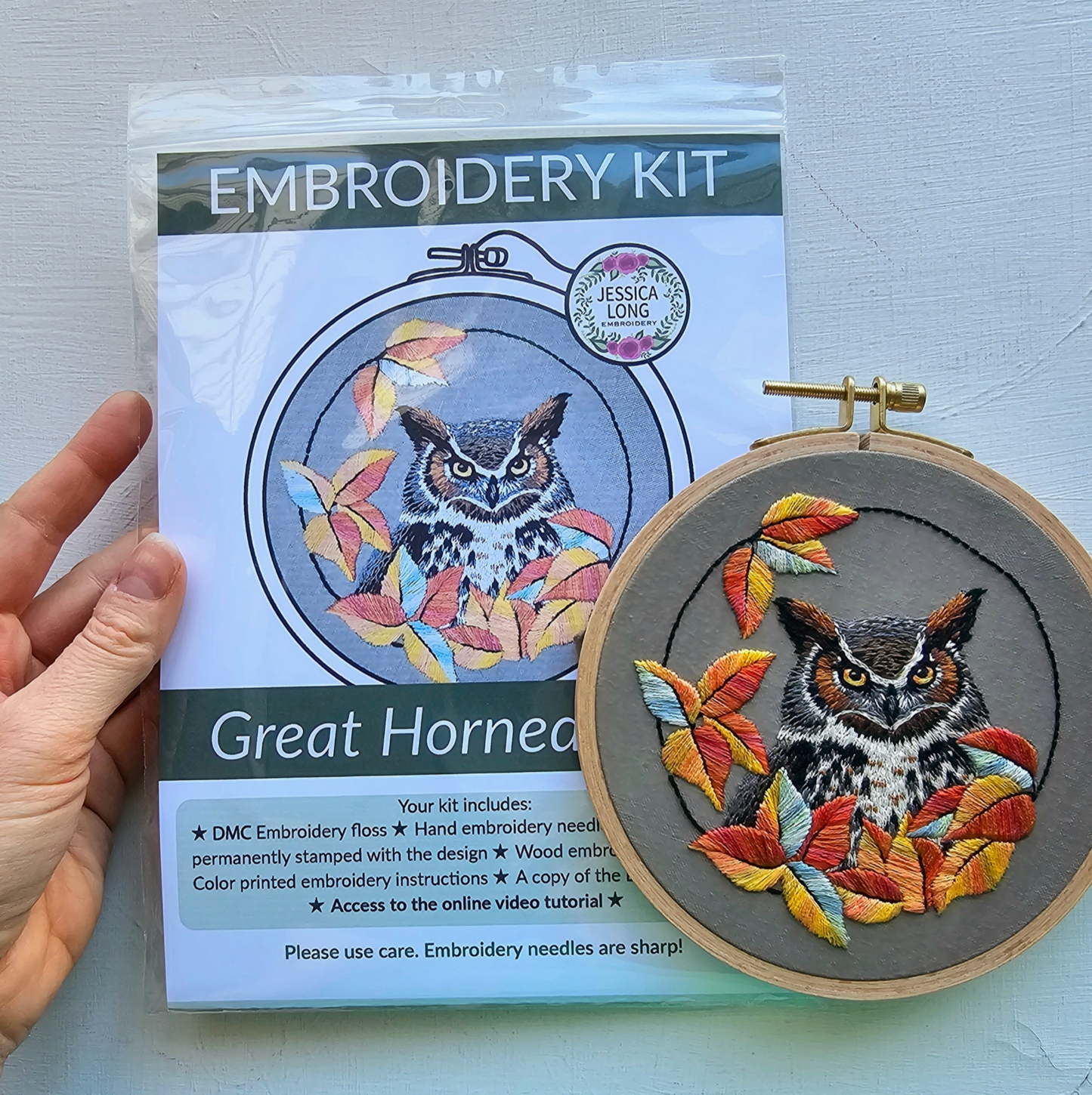 Great Horned Owl DIY Embroidery Kit