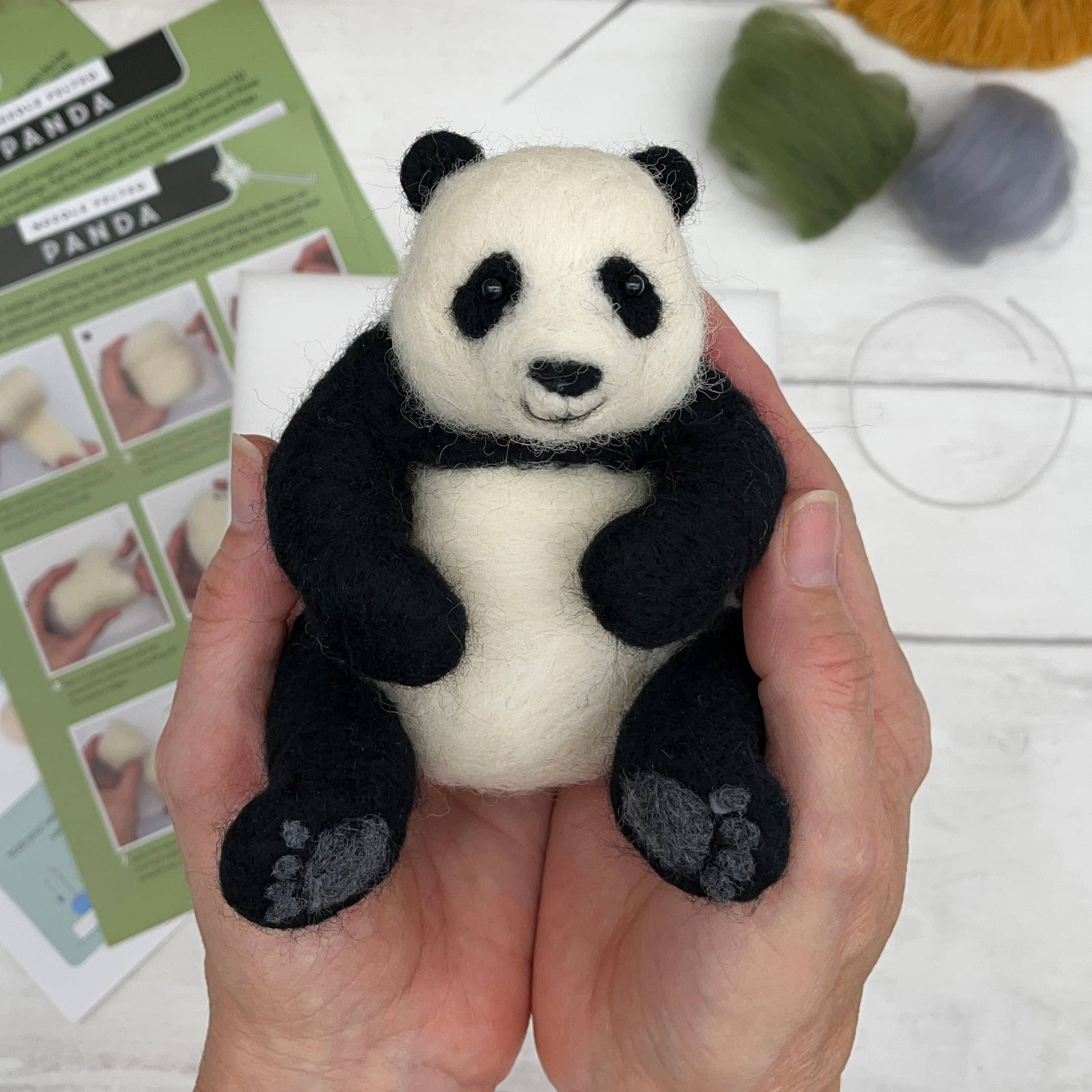 Needle Felting Kit - Panda - make your own giant panda
