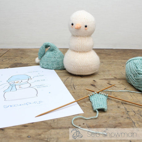 Seb the Snowman Knitting Kit
