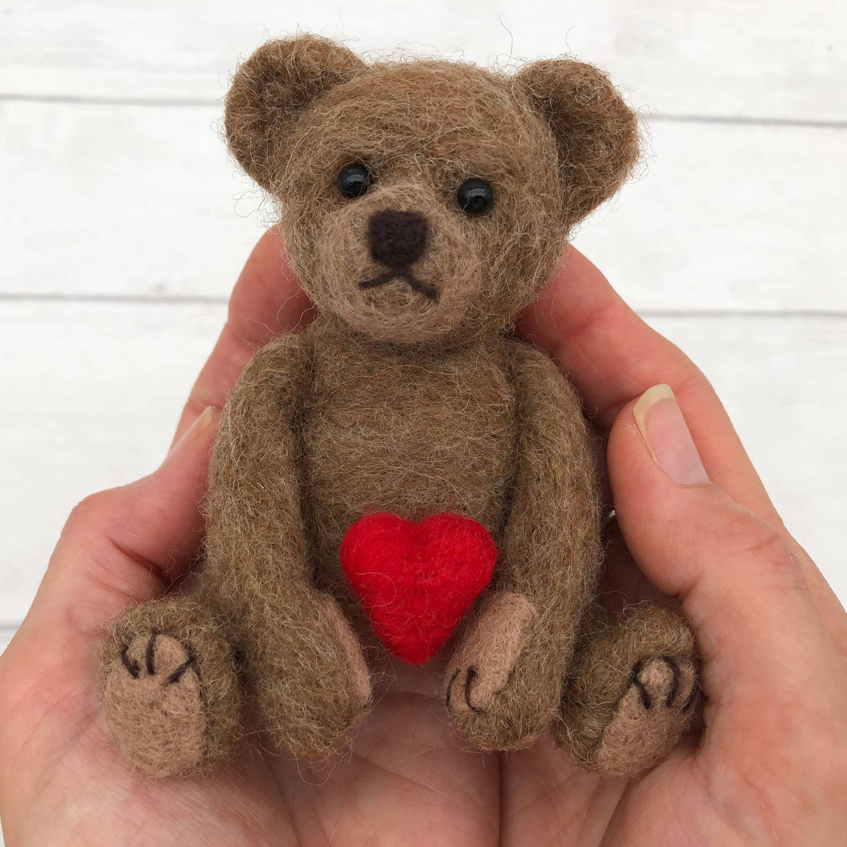 Needle Felting Kit - Teddy Bear. Beginners felt kit.