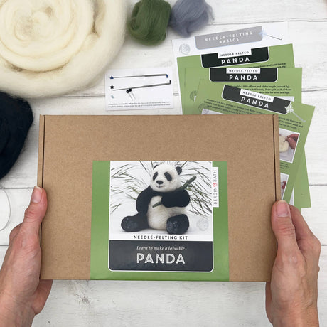 Needle Felting Kit - Panda - make your own giant panda