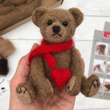 Needle Felting Kit - Teddy Bear. Beginners felt kit.