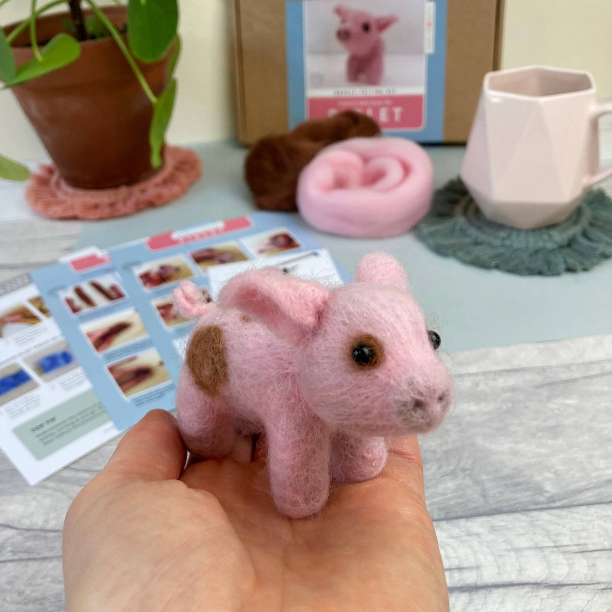 Needle Felting Kit - Piglet