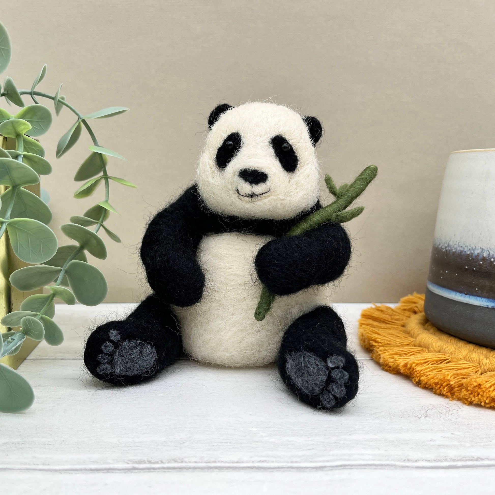 Needle Felting Kit - Panda - make your own giant panda
