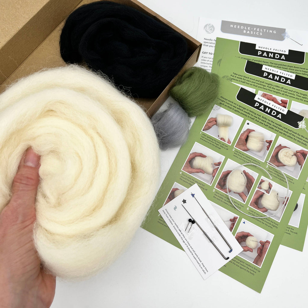 Needle Felting Kit - Panda - make your own giant panda