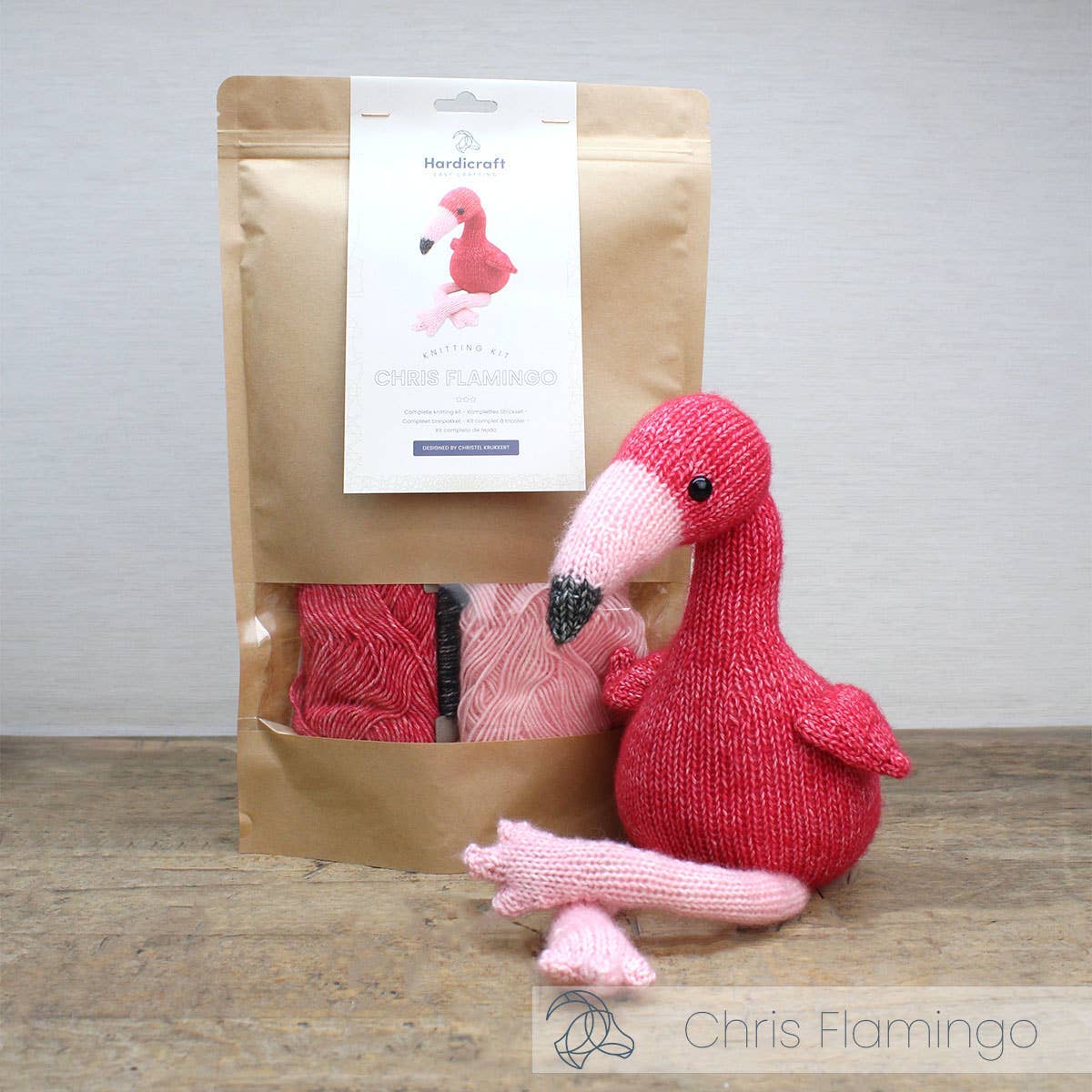 Chris the Flamingo Knitting Kit
